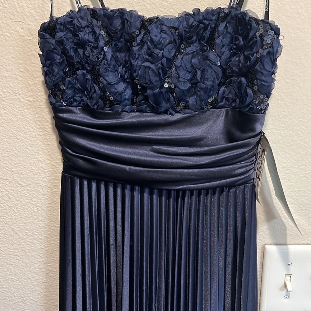 Navy formal prom dress